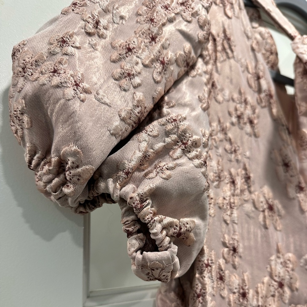Sister Jane DREAM Jacquard Mini Dress in Pinkish Mauve - Size Medium - Picture 9 of 9